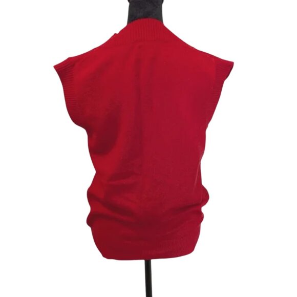 Sunday Best v-neck sweater red women's size 2XS - Picture 3 of 5